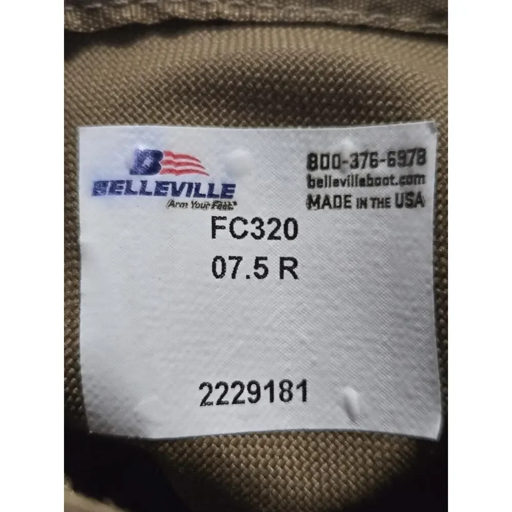 Belleville Men's 7.5R Brown Leather Military Boots USGI Steel Toe Combat #Q6q